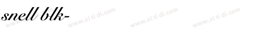 snell blk字体转换